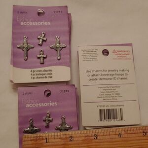12 pkgs 4 pieces each Cross Charms